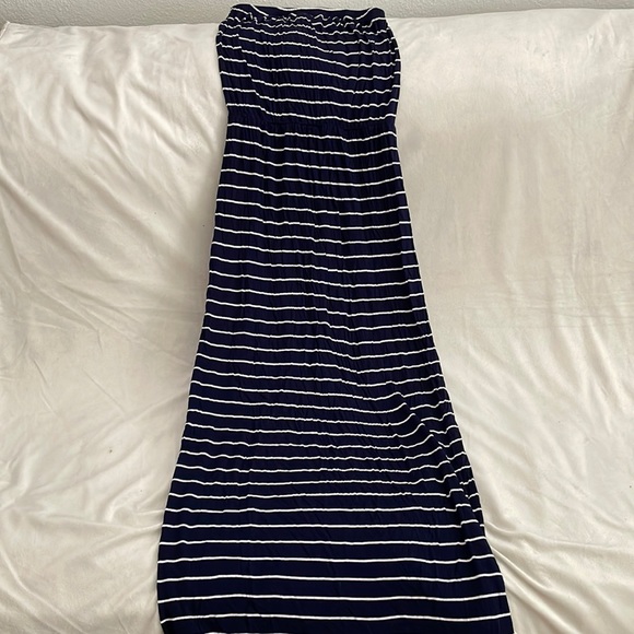 Forever 21 Dresses & Skirts - Navy blue and white Maxi Dress